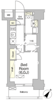 テラス大崎 403 間取り図