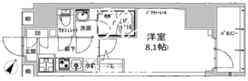 エスレジデンス神田アバンス 1302 間取り図