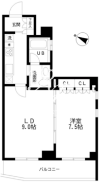 レジディア幡ヶ谷 802 間取り図