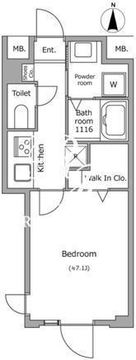 グローリオシェルト池袋本町 404 間取り図