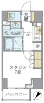 ラドゥセール巣鴨 605 間取り図