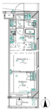 ガリシア新宿西落合2 403 間取り図