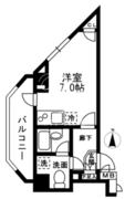 レジディア中落合 A401 間取り図