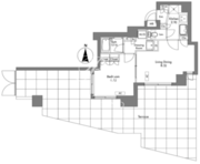 プラウドフラット神楽坂 106 間取り図