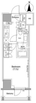 ザ・パークハビオ麻布十番 202 間取り図