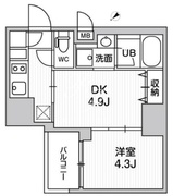 シーフォルム大井町2 1302 間取り図
