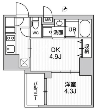シーフォルム大井町2 1302 間取り図