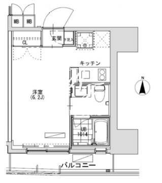 グランディオール広尾テラス 203 間取り図