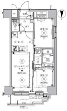 リルシア新御徒町 201 間取り図