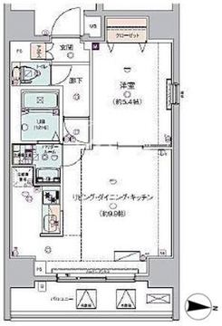 ジェノヴィア錦糸町2スカイガーデン 201 間取り図