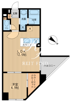 プライムアーバン日本橋人形町 403 間取り図