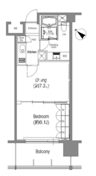 BPRレジデンス三田伊皿子坂 704 間取り図