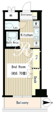 協和高輪マンション 703 間取り図