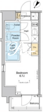 プラウドフラット戸越銀座 210 間取り図