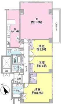 麻布マナー 203 間取り図