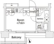 カスタリア戸越 1105 間取り図