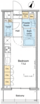 プラウドフラット戸越銀座 803 間取り図