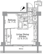 ワンルーフフラット月島 316 間取り図