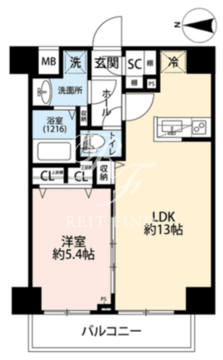 プレール・ドゥーク浅草5 201 間取り図