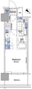 パークハビオ赤坂タワー 305 間取り図