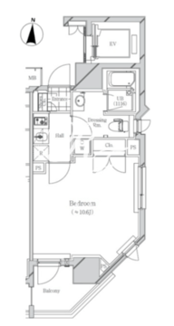 フトゥールス南麻布 604 間取り図