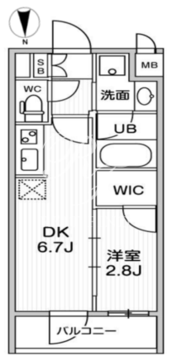 オルタナ住吉 503 間取り図