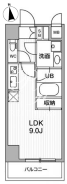 オルタナ住吉 605 間取り図