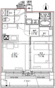 エスレジデンス錦糸町パークサイド 1302 間取り図