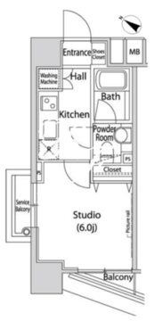 ファーストリアルタワー新宿 817 間取り図