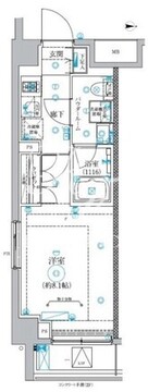 クリアルプレミア大島 203 間取り図