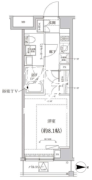 クリアルプレミア大島 404 間取り図