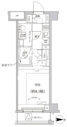 クリアルプレミア大島 406 間取り図