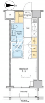 プラウドフラット錦糸町2 902 間取り図