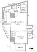 コンフォリア文京春日 1301 間取り図