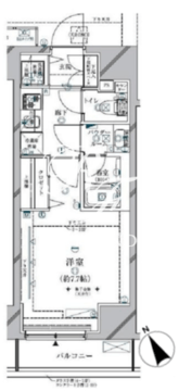 クレイシア三軒茶屋 1002 間取り図