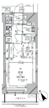 クレイシア三軒茶屋 1102 間取り図