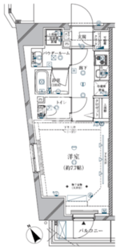 クレイシア三軒茶屋 501 間取り図