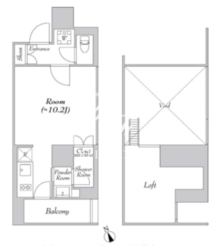 カナルフロント芝浦 1201 間取り図