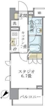 ラサンテ千駄木 704 間取り図