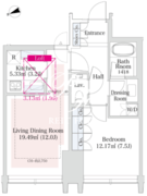 ラ・トゥール新宿グランド 2702 間取り図