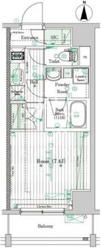 ブライズ住吉DUE 202 間取り図