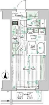 ブライズ住吉DUE 403 間取り図