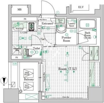 ブライズ住吉DUE 904 間取り図