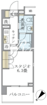 ラサンテ千駄木 802 間取り図