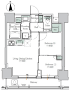 ワンルーフレジデンス浅草橋 1302 間取り図