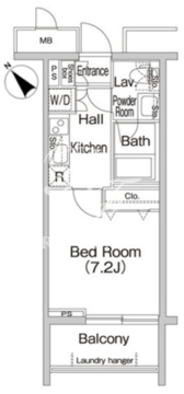 コンフォリア中落合 206 間取り図