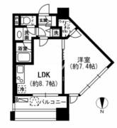レジディア市ヶ谷 1302 間取り図