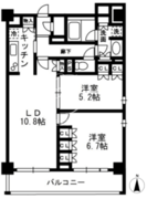 レジディア中落合 B701 間取り図