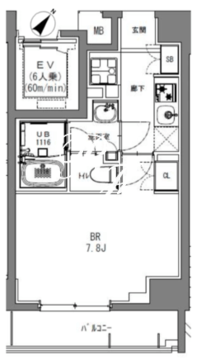 エスレジデンス日本橋馬喰町 803 間取り図