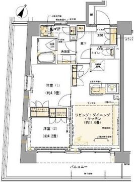 コムレジ赤羽 301 間取り図